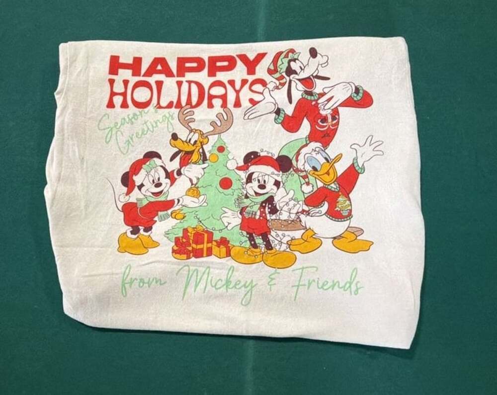 Disney Happy Holidays Mickey And Friends T-Shirt Size S White